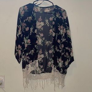 Womens flower cardigan